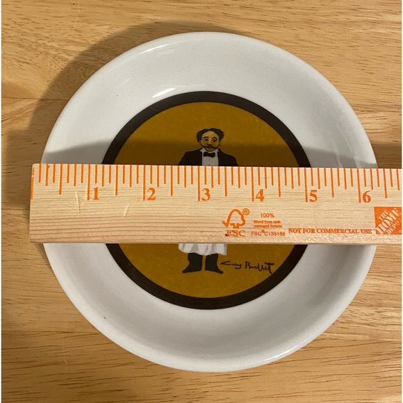 Vintage GUY BUFFET art plate Bowl French Waiter graphic Oil Dipping Bowl 2000s - Picture 6 of 10